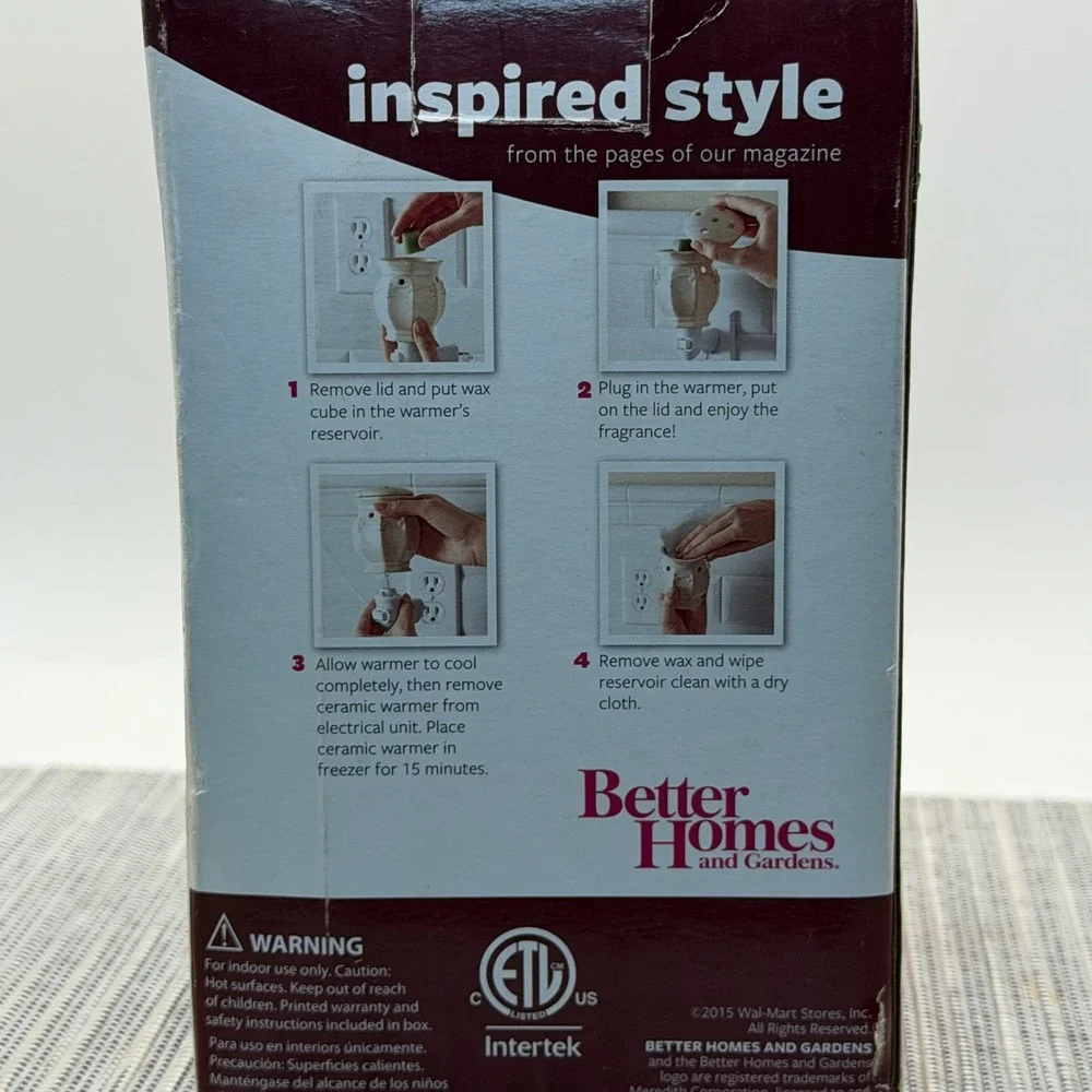 Better Homes & Gardens Elephant Scented Wax Accent Warmer Ceramic Grey Plug-In